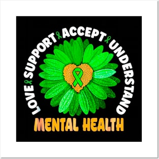 Love, support, accept, understand! mental health Posters and Art